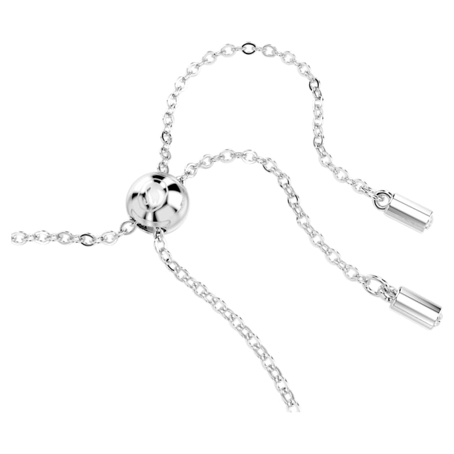 PULSERA SWAROVSKI MATRIX TENNIS, VERDE, BAÑO DE RODIO, TALLA M