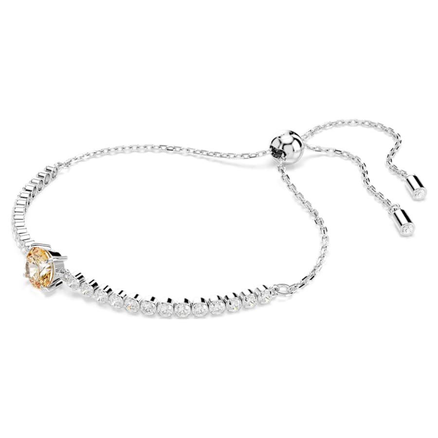 PULSERA SWAROVSKI MATRIX TENNIS TALLAS MIXTAS, AMARILLO, BAÑO DE RODIO