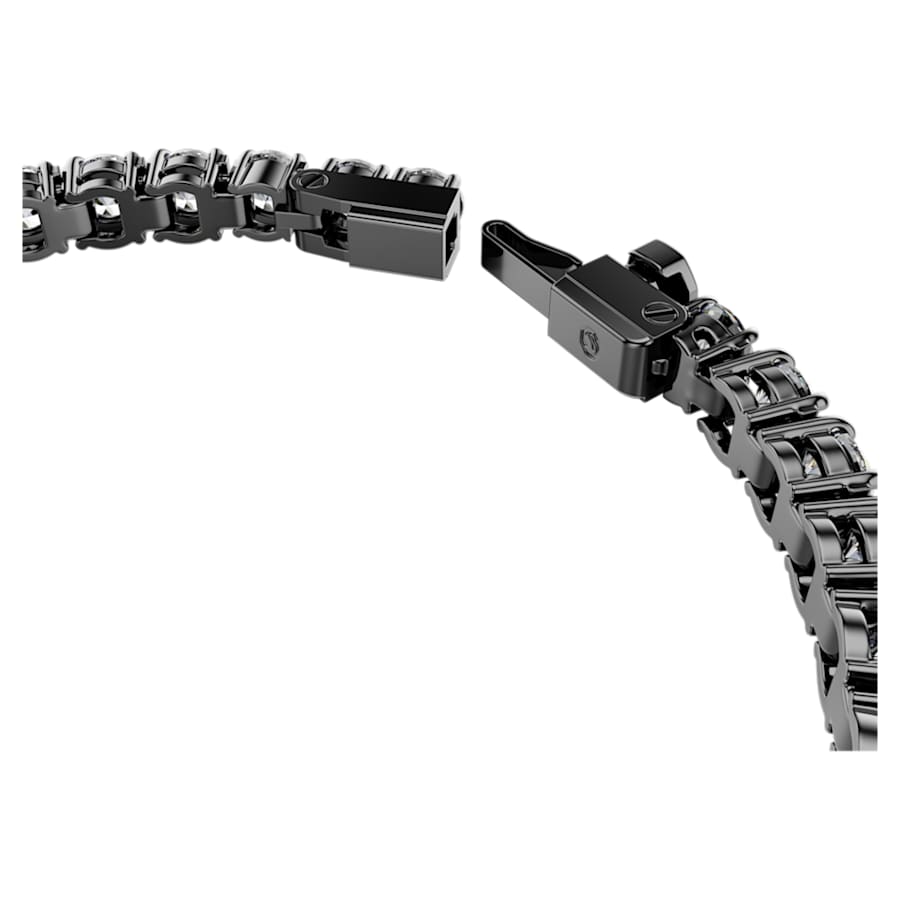 PULSERA SWAROVSKI MATRIX TENNIS TALLA REDONDA, GRIS, BAÑO DE RUTENIO, TALLA M