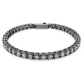 PULSERA SWAROVSKI MATRIX TENNIS TALLA REDONDA, GRIS, BAÑO DE RUTENIO, TALLA M