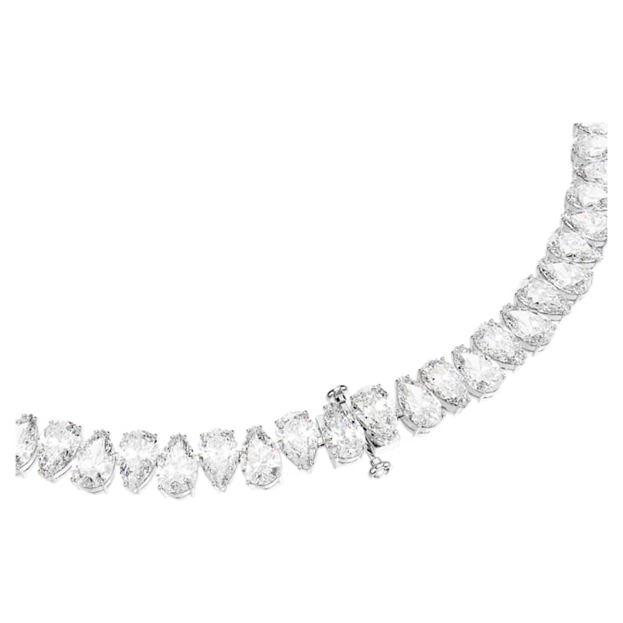 COLLAR SWAROVSKI TENNIS MATRIX TALLA PERA, BLANCO, BAÑO DE RODIO