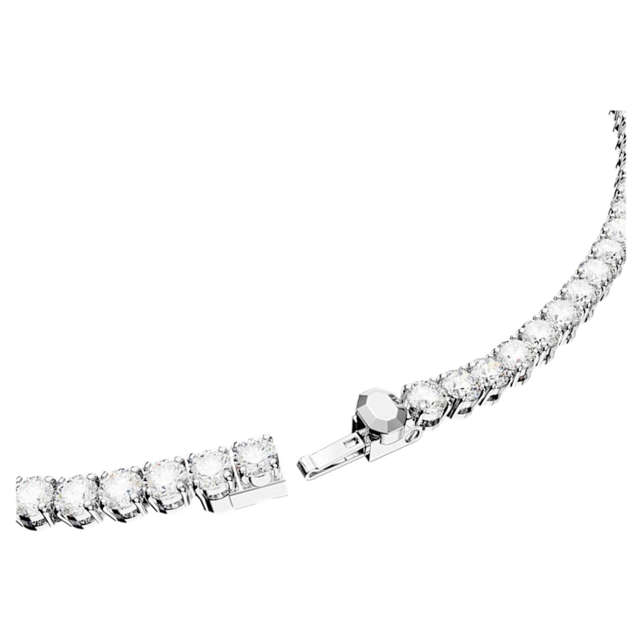 SET SWAROVSKI MATRIX TENNIS TALLA REDONDA, BLANCO, BAÑO DE RODIO
