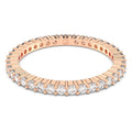 ANILLO SWAROVSKI VITTORE TALLA REDONDA, BLANCO, BAÑO TONO ROSA