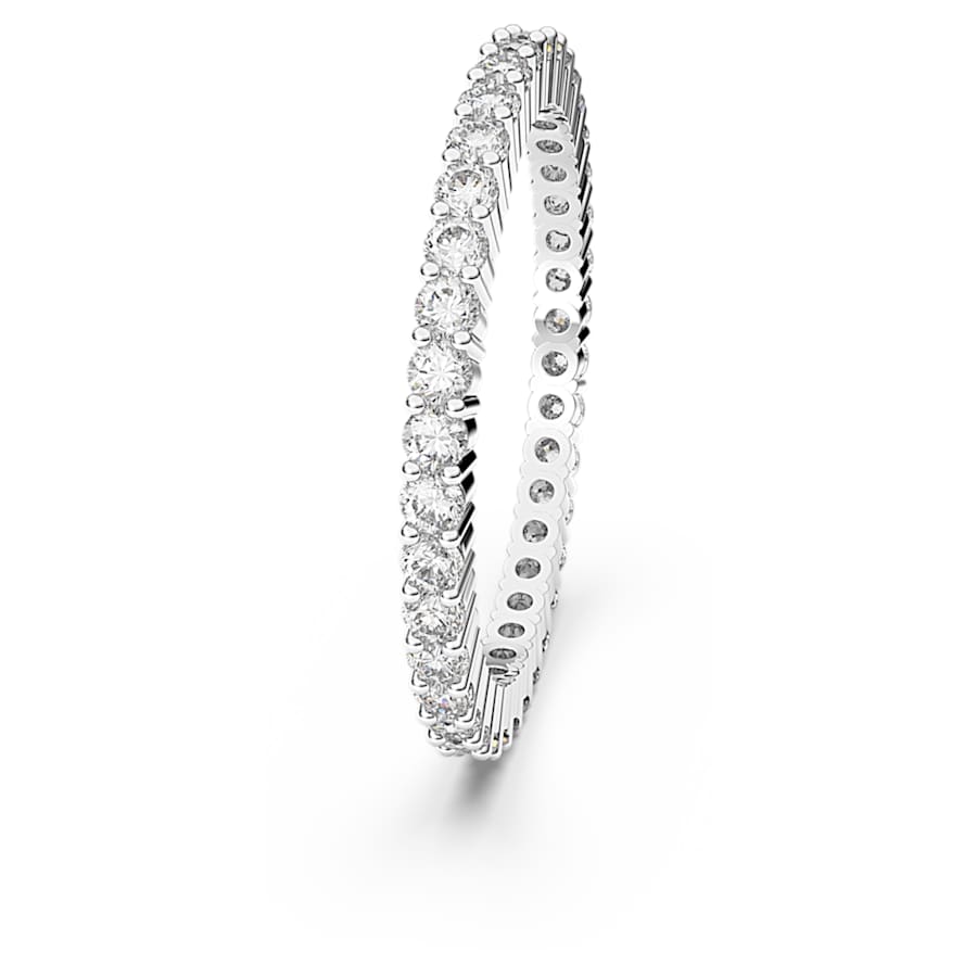 ANILLO SWAROVSKI VITTORE TALLA REDONDA, BLANCO, BAÑO RODIO, TALLA 58