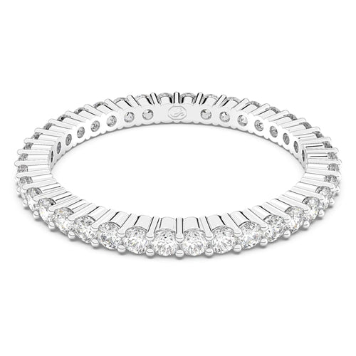 ANILLO SWAROVSKI VITTORE TALLA REDONDA, BLANCO, BAÑO RODIO, TALLA 58