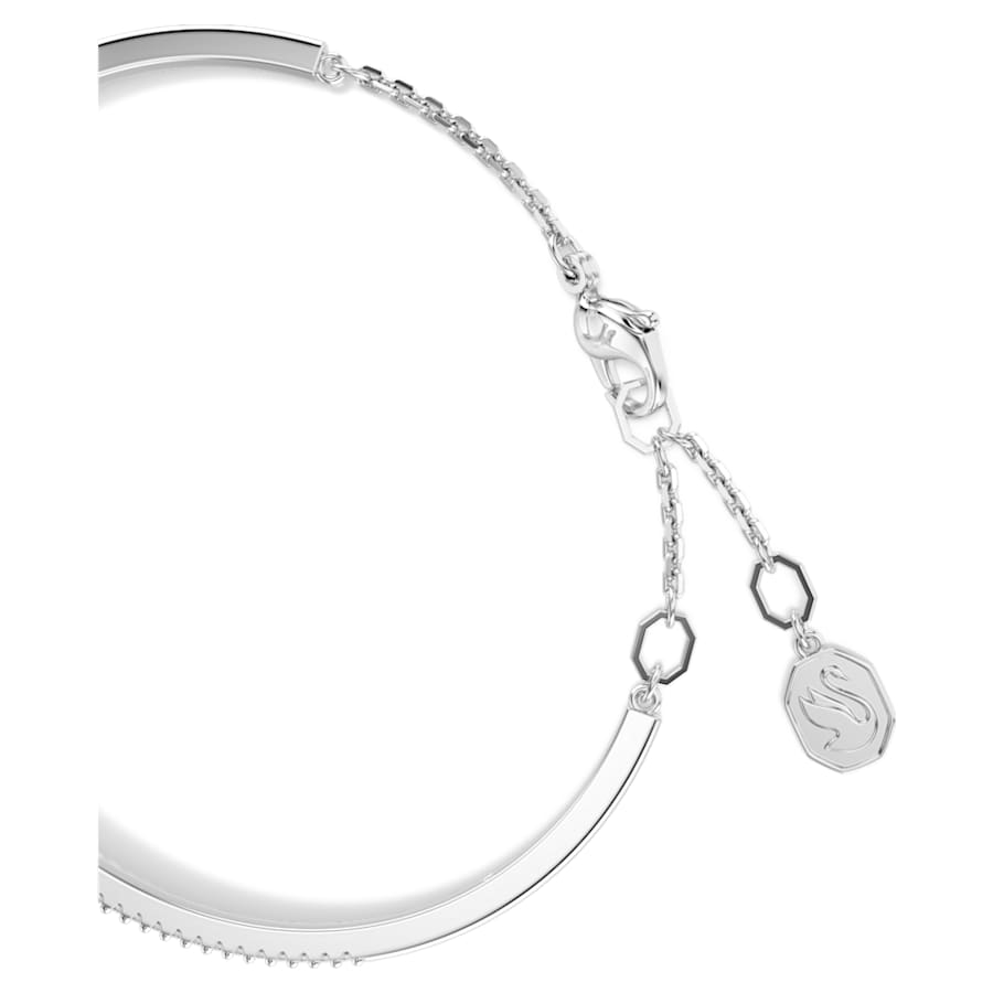 PULSERA SWAROVSKI MESMERA, DISEÑO MOI ET TOI, BLANCO, BAÑO DE RODIO, TALLA M