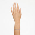 PULSERA SWAROVSKI MESMERA, DISEÑO SCATTERED, BLANCO, BAÑO DE RODIO, TALLA M