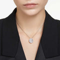 COLLAR SWAROVSKI MESMERA TALLA OCTOGONAL, PEQUECÑO, BLANCO, BAÑO DE RODIO