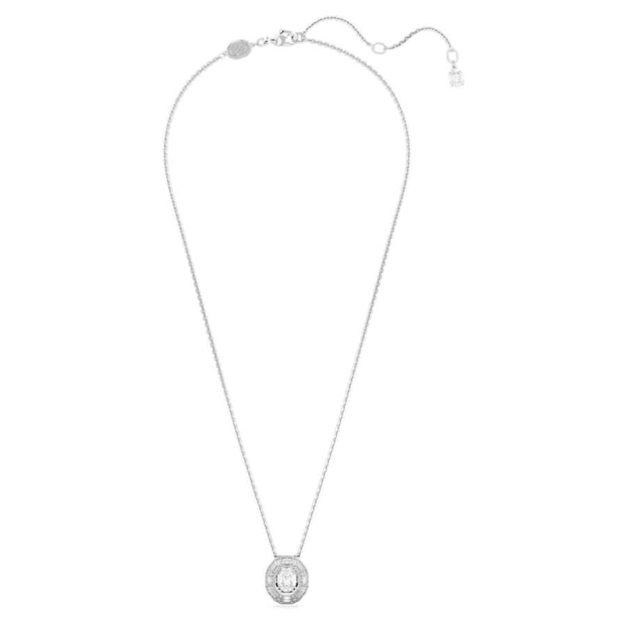 COLLAR SWAROVSKI MESMERA TALLA OCTOGONAL, PEQUECÑO, BLANCO, BAÑO DE RODIO