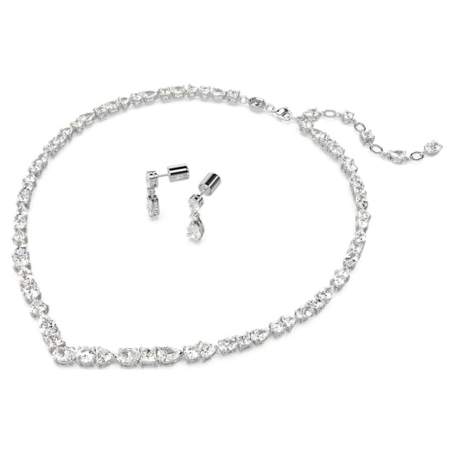 SET SWAROVSKI MESMERA TALLAS MIXTAS, BLANCO, BAÑO DE RODIO