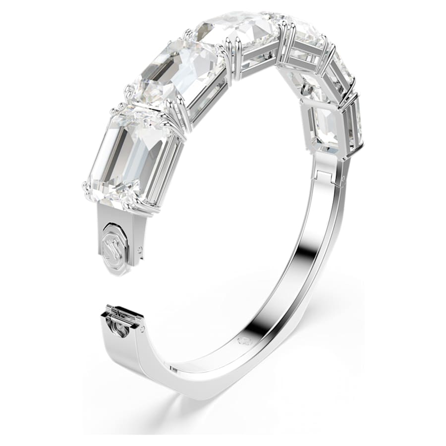PULSERA SWAROVSKI MILLENIA TALLA OCTOGONAL, BLANCO, BAÑO DE RODIO