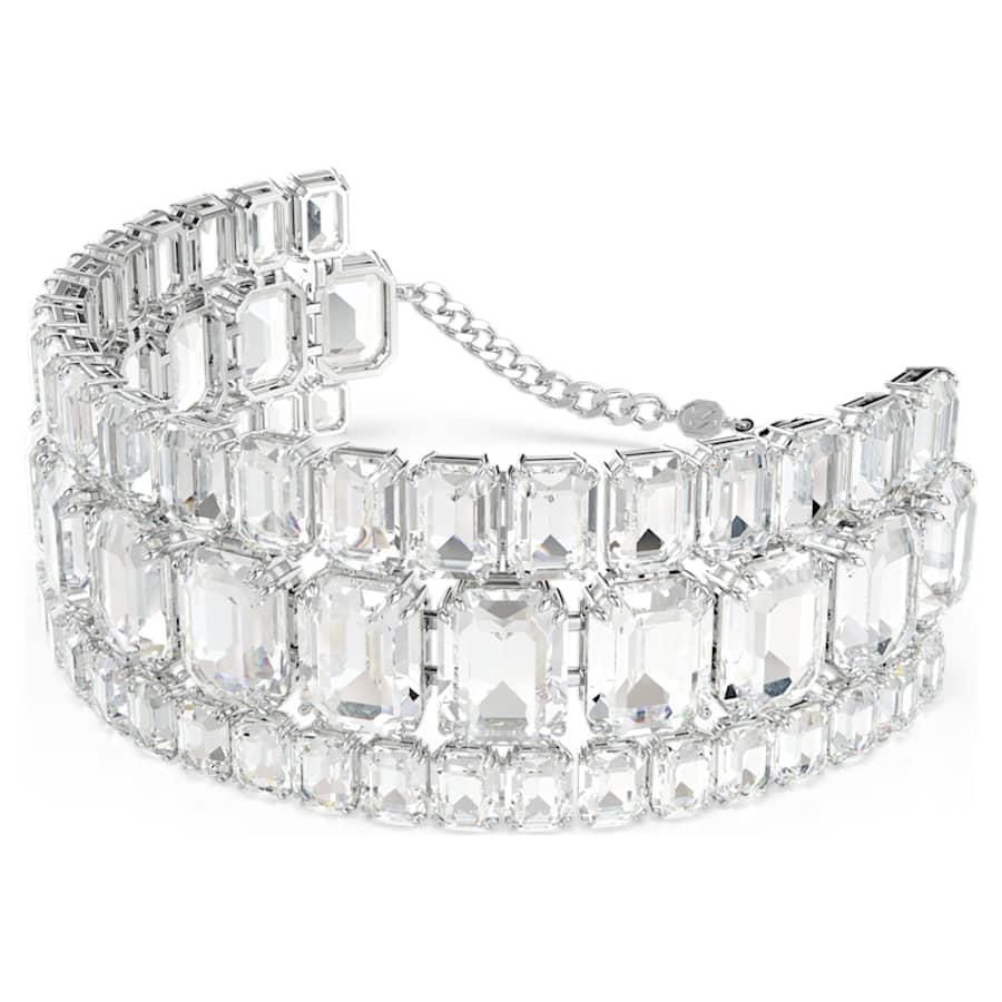 COLLAR SWAROVSKI MILLENIA TALLA OCTOGONAL, BLANCA, BAÑO DE RODIO