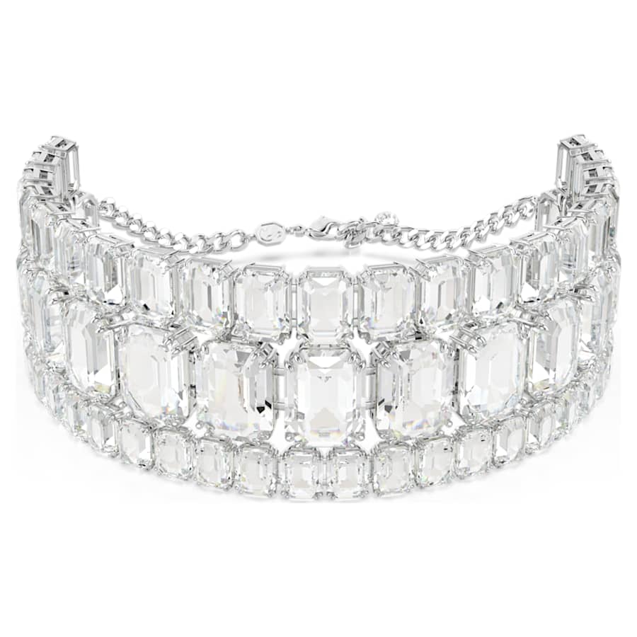 COLLAR SWAROVSKI MILLENIA TALLA OCTOGONAL, BLANCA, BAÑO DE RODIO