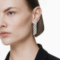 ARETES SWAROVSKI MILLENIA TALLA OCTOGONAL, LARGOS, BLANCO, BAÑO DE RODIO