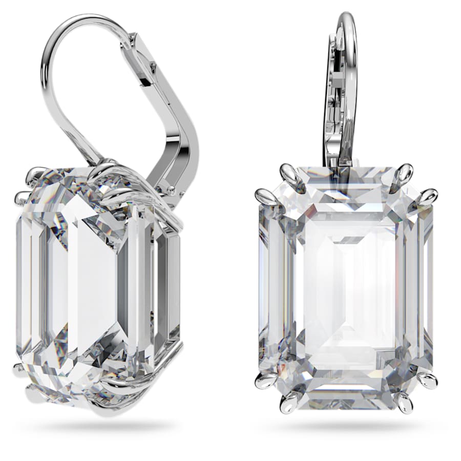 ARETES SWAROVSKI MILLENIA TALLA OCTOGONAL, CRISTAL IGNITE, BAÑO DE RODIO