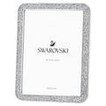 FIGURA DE CRISTAL SWAROVSKI PORTARRETRATOS MINERA FORMA RECTANGULAR, PEQUECÑO, TONO PLATEADO