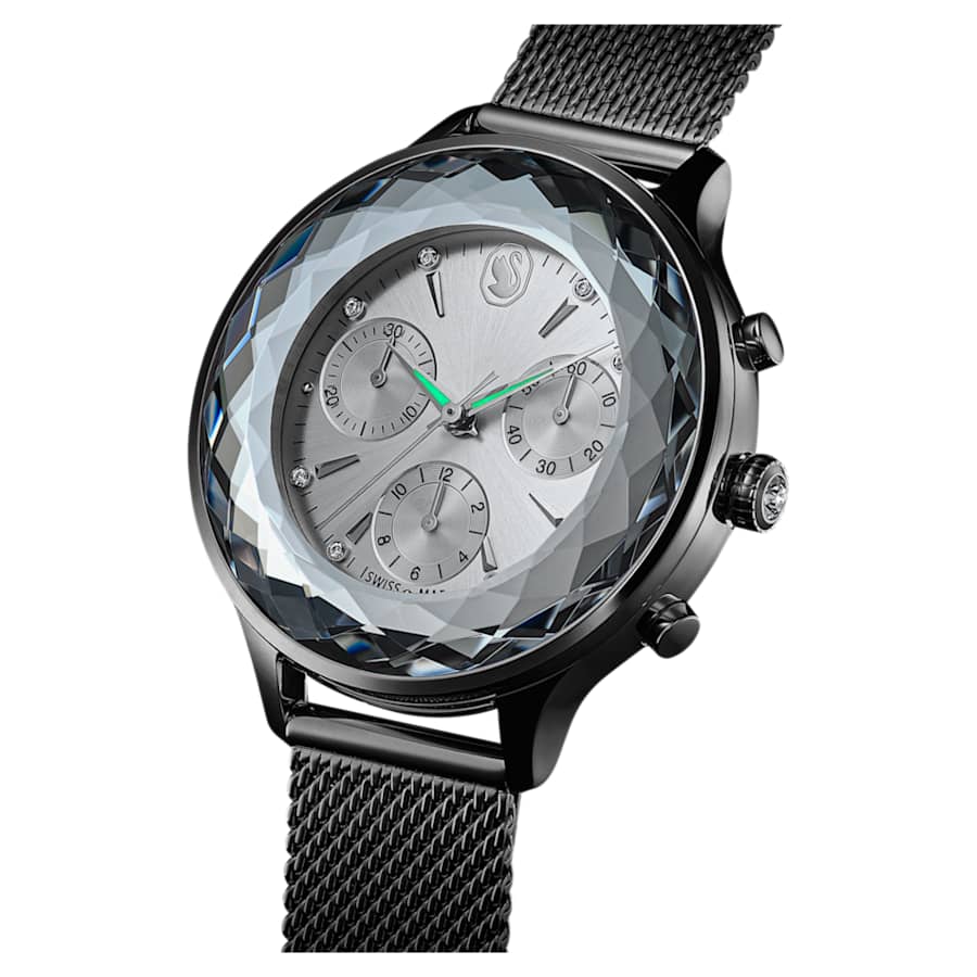 RELOJ SWAROVSKI NOVA CHRONO BRAZALETE DE ACERO INOXDABLE, ESFERA BLANCA, FUNCICÓN CRONCÓGRAFO, MOVIMIENTO CUARZO, CAJA 37 MM
