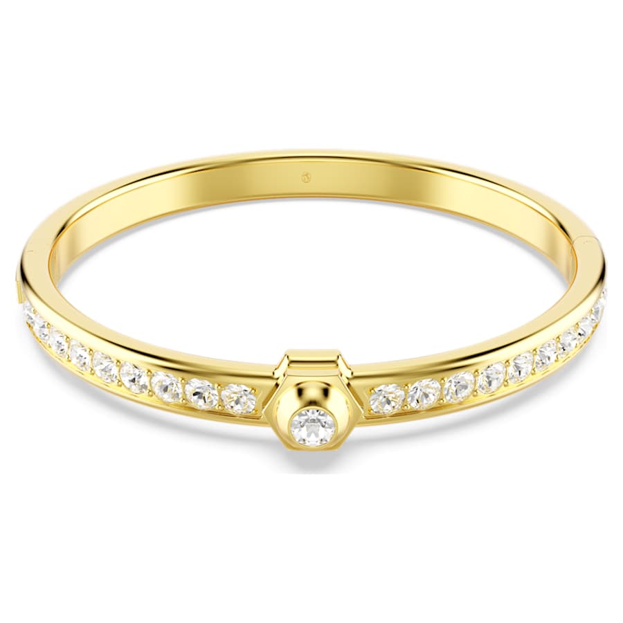 PULSERA SWAROVSKI SWAROVSKI NUMINA TALLA REDONDA, BLANCO, BAÑO TONO ORO TALLA S