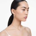 SET SWAROVSKI ORIGINALLY CRYSTAL PEARLS, BLANCO, BAÑO TONO ORO ROSA