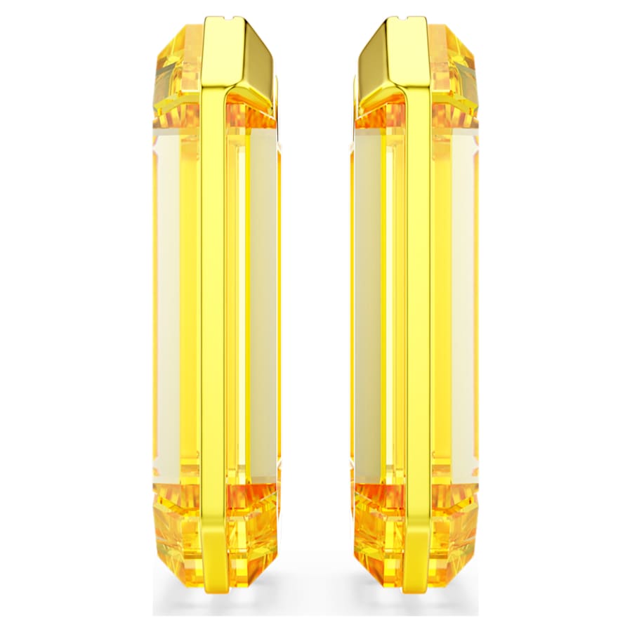 ARETES SWAROVSKI  LUCENT ARTE, FORMA OCTAGONAL, BAÑO TONO ORO