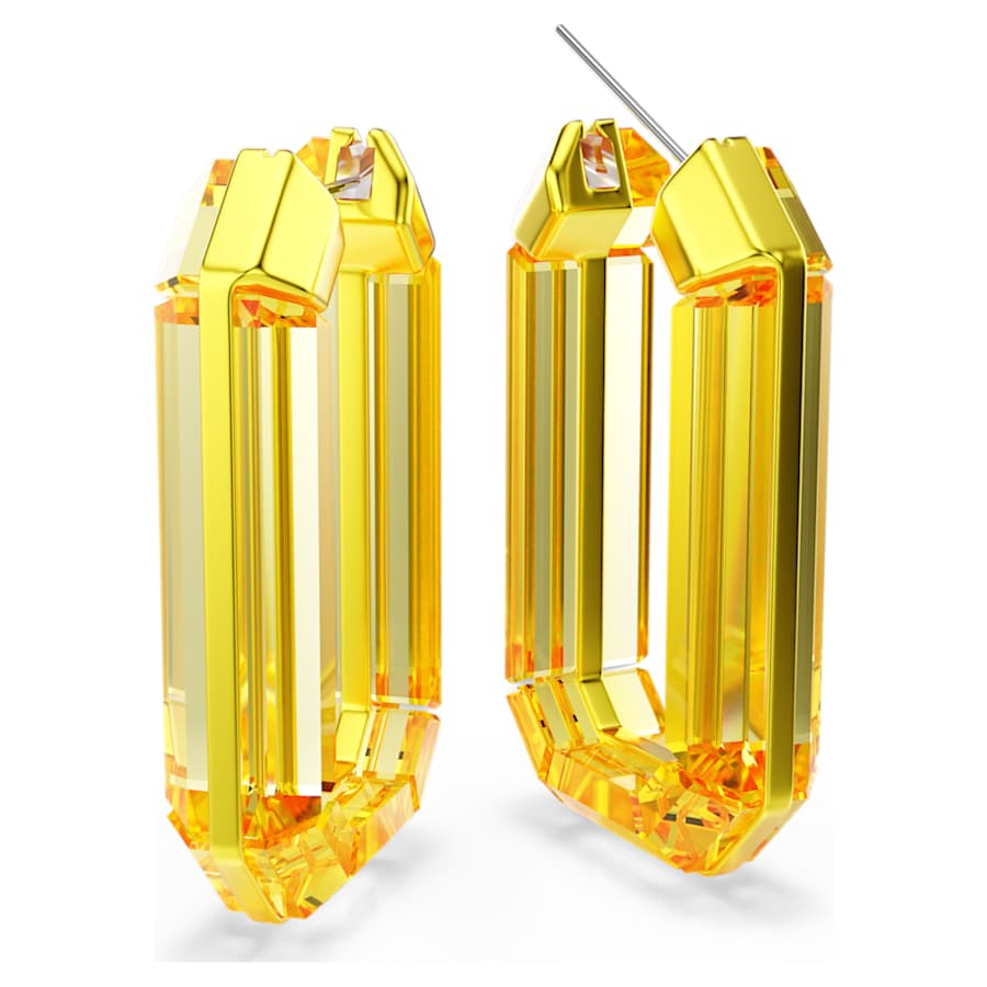 ARETES SWAROVSKI LUCENT ARTE, FORMA OCTAGONAL, BAÑO TONO ORO