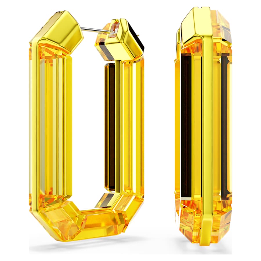 ARETES SWAROVSKI  LUCENT ARTE, FORMA OCTAGONAL, BAÑO TONO ORO