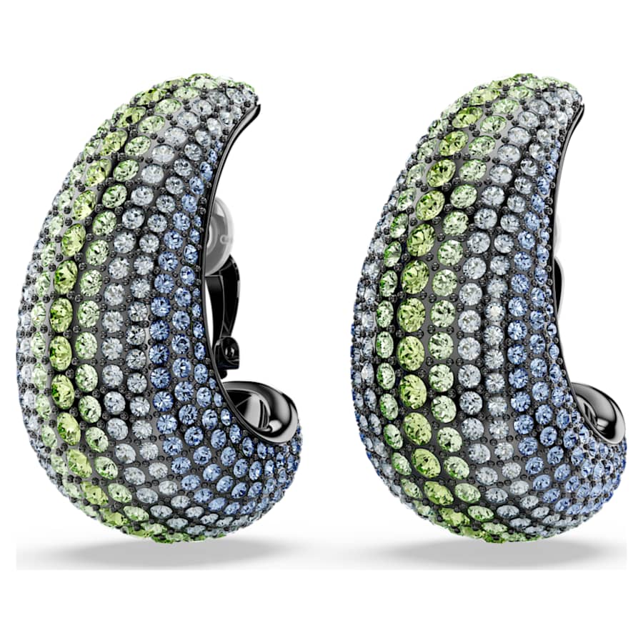 ARETES SWAROVSKI SUBLIMA TALLA REDONDA, GRANDES, MULTICOLORES, BAÑO DE RUTENIO
