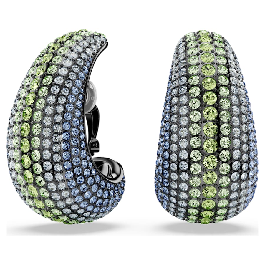 ARETES SWAROVSKI  SUBLIMA TALLA REDONDA, GRANDES, MULTICOLORES, BAÑO DE RUTENIO