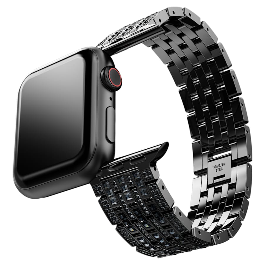 BRAZALETE PARA RELOJ SWAROVSKI APPLE WATCH 40 MM Y 41 MM, PVD NEGRO