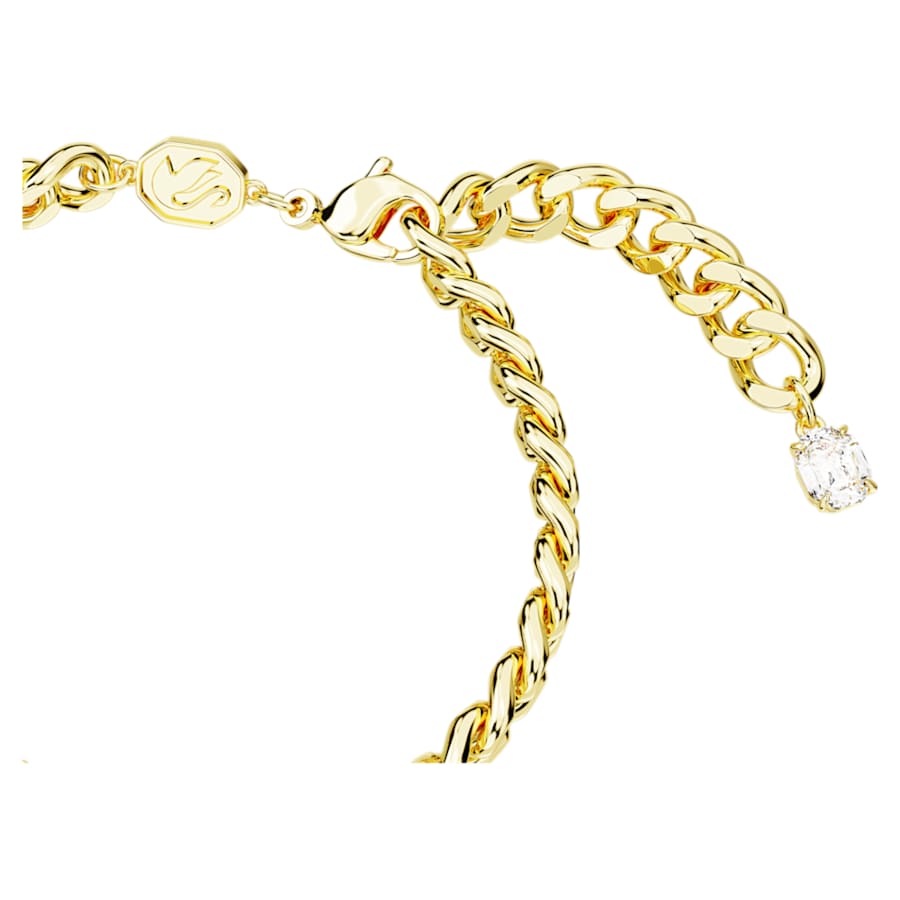 PULSERA SWAROVSKI MILLENIA TALLA OCTOGONAL, VERDE, BAÑO TONO ORO, TALLA M