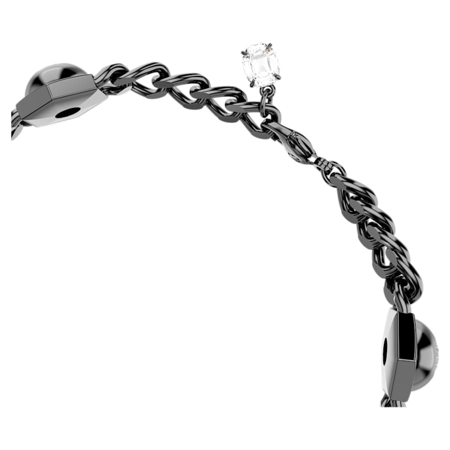 PULSERA SWAROVSKI NUMINA TALLA REDONDA, BLANCA, BAÑO TONO ORO, TALLA M