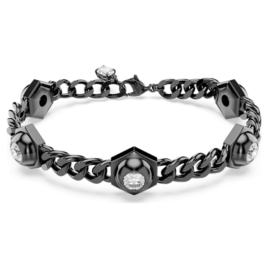 PULSERA SWAROVSKI NUMINA TALLA REDONDA, BLANCA, BAÑO TONO ORO, TALLA M