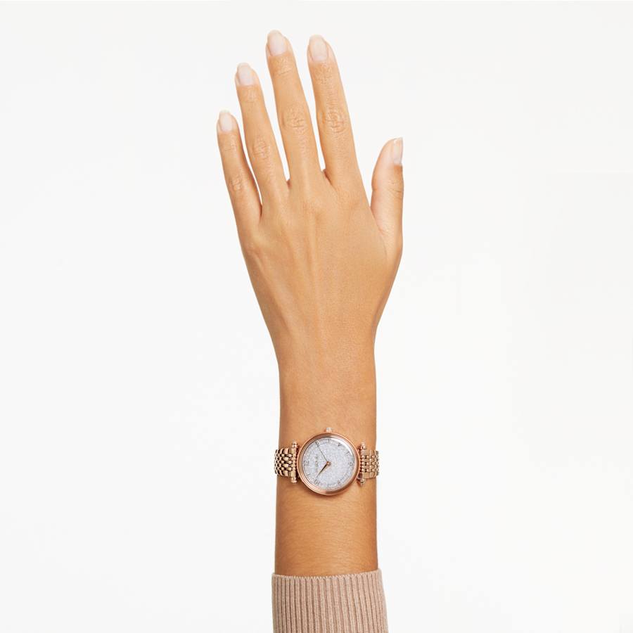 RELOJ SWAROVSKI CRYSTALLINE WONDER BRAZALETE DE ACERO INOXIDABLE PVD ORO ROSA, ESFERA DE CRISTALES, MOVIMIENTO CUARZO, CAJA 35MM, MUJER