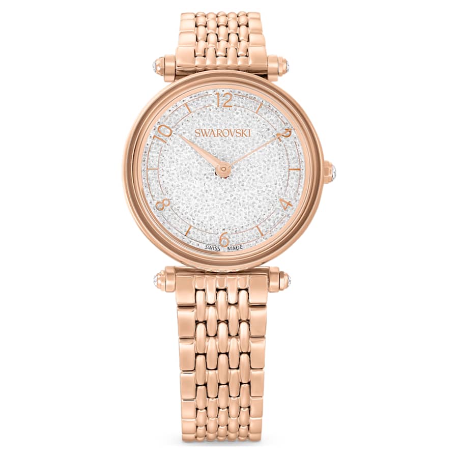 RELOJ SWAROVSKI CRYSTALLINE WONDER BRAZALETE DE ACERO INOXIDABLE PVD ORO ROSA, ESFERA DE CRISTALES, MOVIMIENTO CUARZO, CAJA 35MM, MUJER