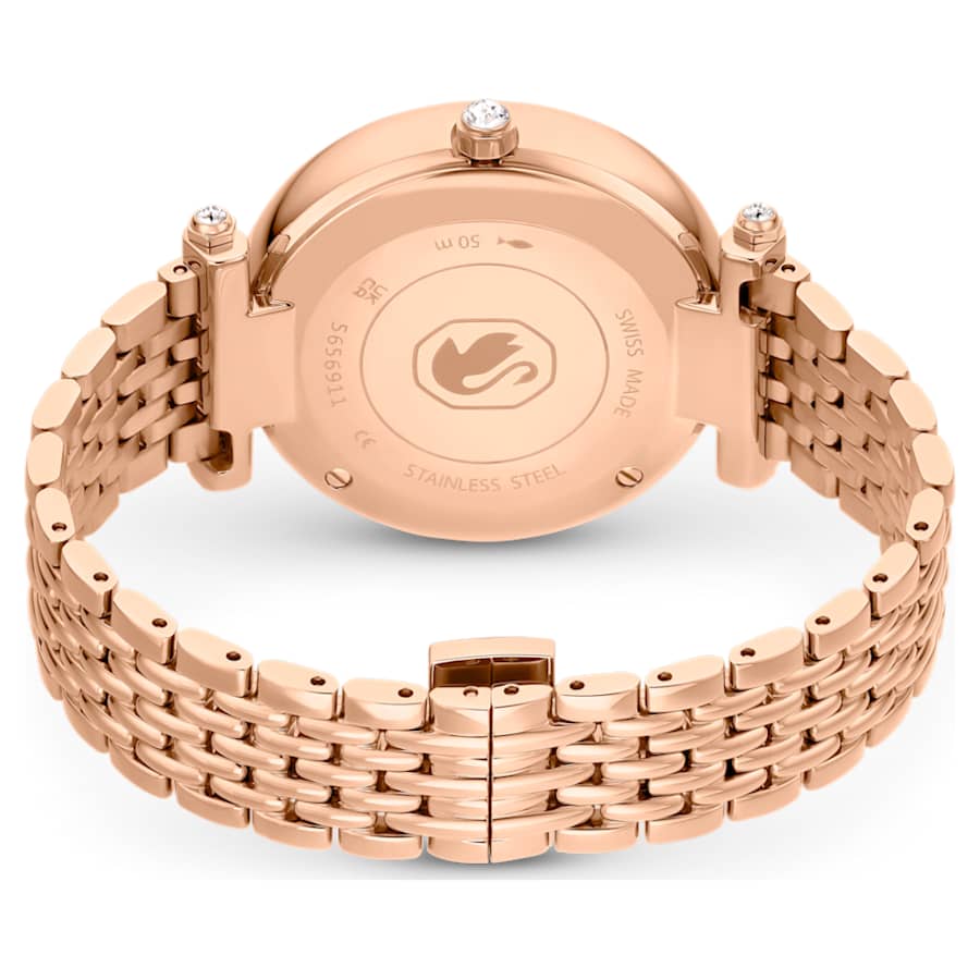RELOJ SWAROVSKI CRYSTALLINE WONDER BRAZALETE DE ACERO INOXIDABLE PVD ORO ROSA, ESFERA DE CRISTALES, MOVIMIENTO CUARZO, CAJA 35MM, MUJER