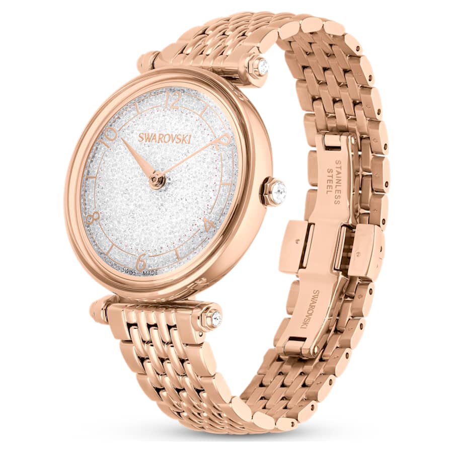 RELOJ SWAROVSKI CRYSTALLINE WONDER BRAZALETE DE ACERO INOXIDABLE PVD ORO ROSA, ESFERA DE CRISTALES, MOVIMIENTO CUARZO, CAJA 35MM, MUJER
