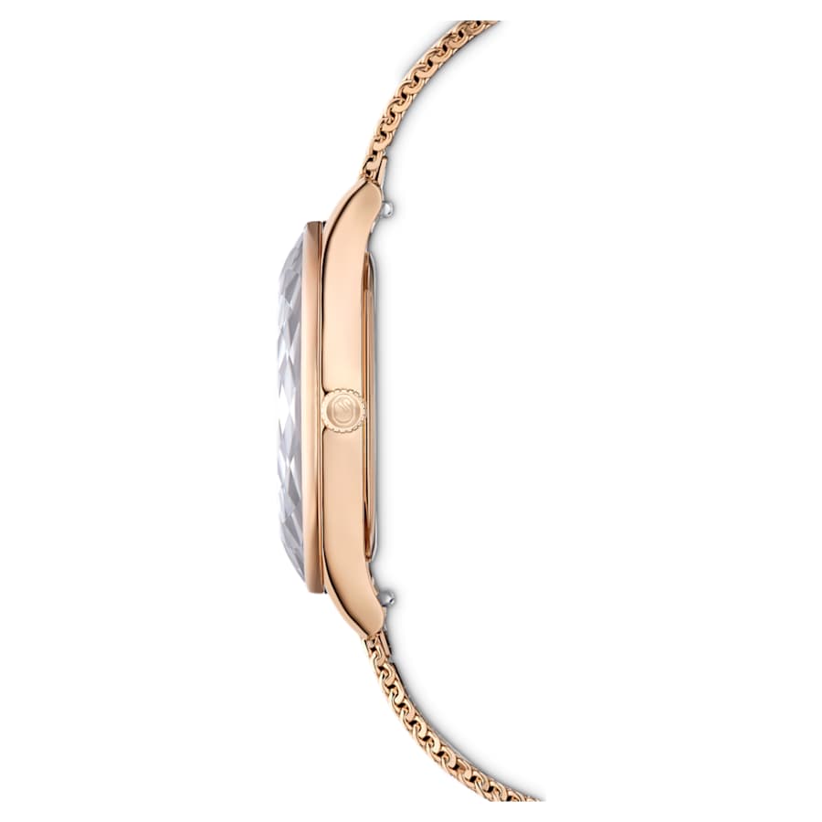RELOJ SWAROVSKI OCTEA NOVA BRAZALETE DE ACERO INOXIDABLE PVD ORO ROSA, ESFERA BLANCA, MOVIMIENTO CUARZO, CAJA 33 MM, MUJER