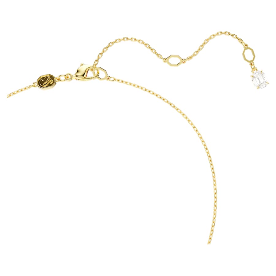 COLLAR SWAROVSKI STILLA ATTRACT TALLA CUADRADA, BLANCO, BAÑO TONO ORO