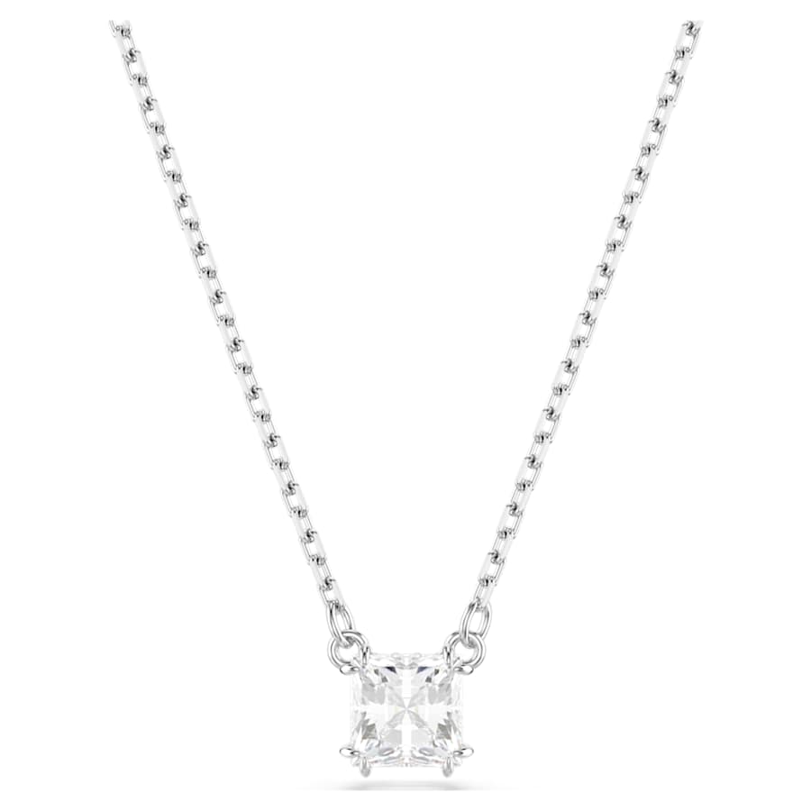 COLLAR SWAROVSKI STILLA ATTRACT TALLA CUADRADA, BLANCO, BAÑO DE RODIO