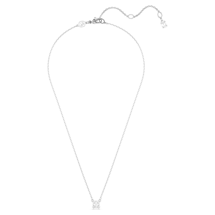 COLLAR SWAROVSKI STILLA ATTRACT TALLA CUADRADA, BLANCO, BAÑO DE RODIO