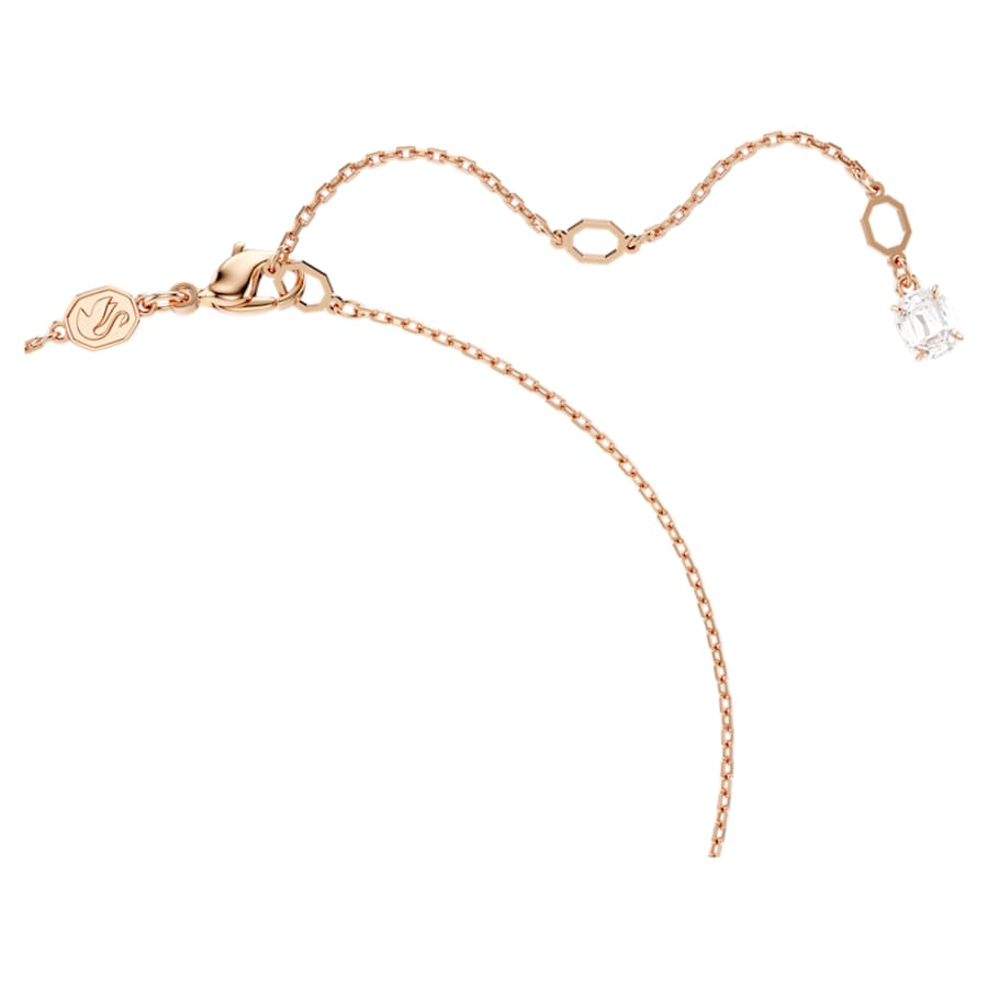 COLLAR SWAROVSKI STILLA ATTRACT TALLA CUADRADA, BLANCO, BAÑO TONO ORO ROSA