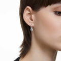 ARETES SWAROVSKI STILLA, DISEÑO DROP, CRISTAL, BAÑO DE RODIO
