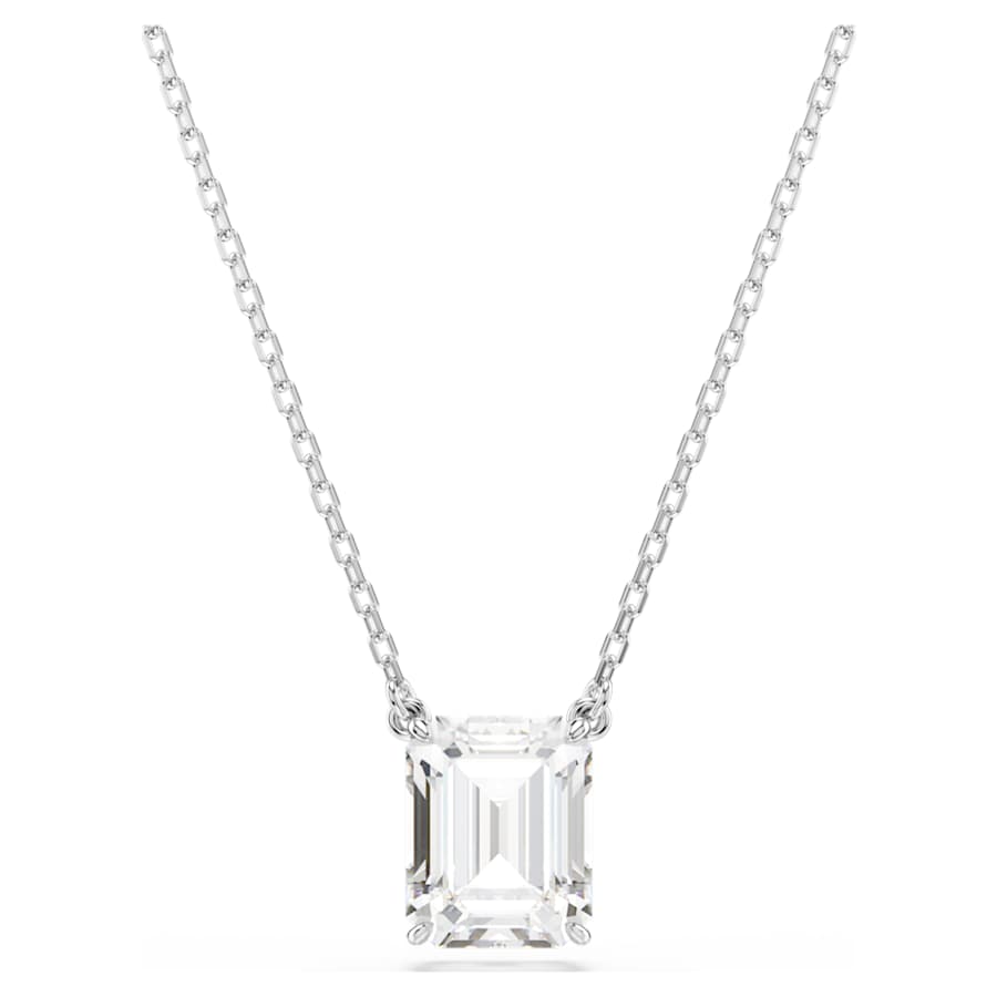 COLLAR SWAROVSKI STILLA TALLA OCTOGONAL, BLANCO, BAÑO DE RODIO