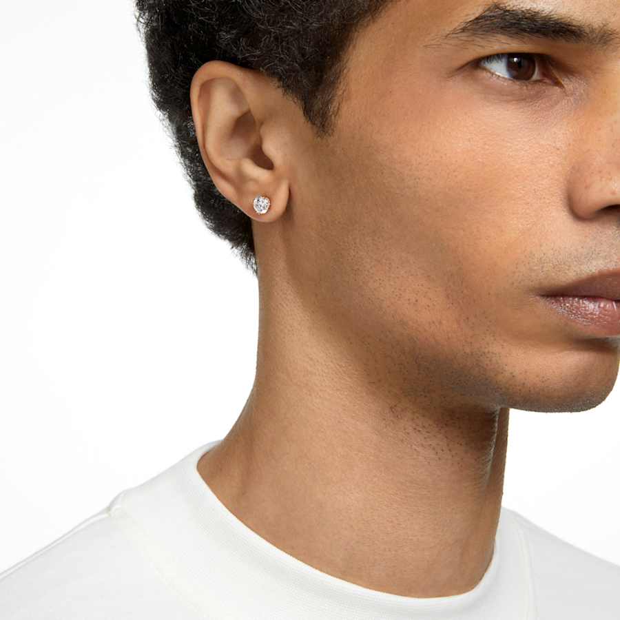 ARETES SWAROVSKI  CONSTELLA TALLA REDONDA, BLANCO, BAÑO TONO ORO ROSA