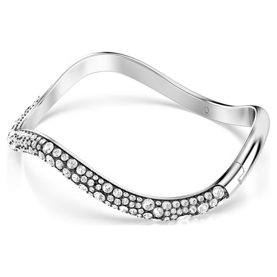 PULSERA SWAROVSKI SUBLIMA TALLA REDONDA, BLANCO, BAÑO DE RODIO