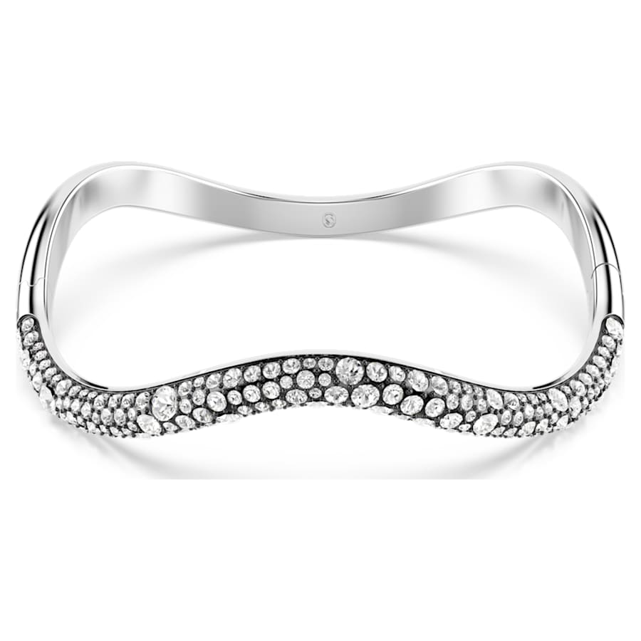 PULSERA SWAROVSKI SUBLIMA TALLA REDONDA, BLANCO, BAÑO DE RODIO