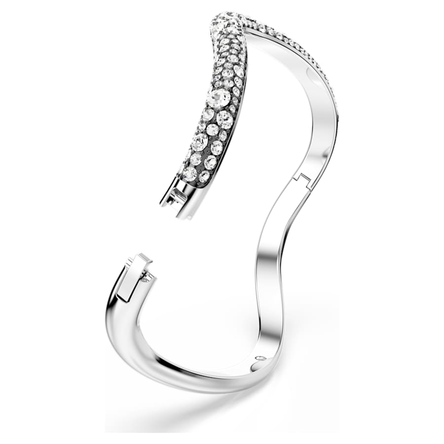 PULSERA SWAROVSKI SUBLIMA TALLA REDONDA, BLANCO, BAÑO DE RODIO