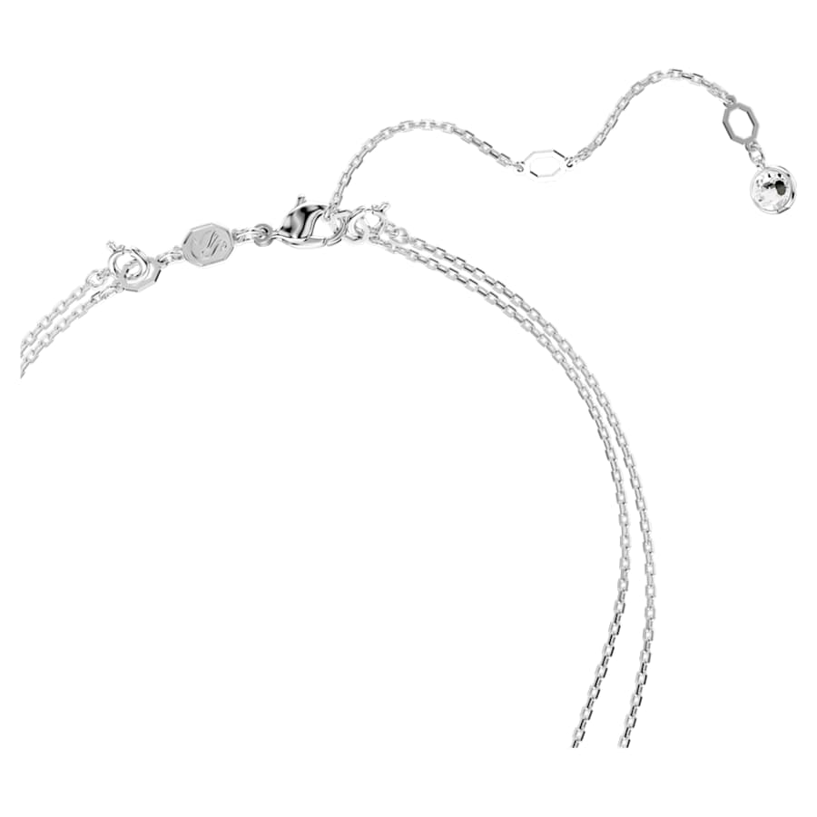 COLLAR SWAROVSKI EN CAPAS METEORA BLANCO, BAÑO DE RODIO