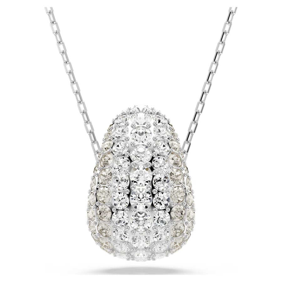 COLLAR SWAROVSKI SUBLIMA TALLA REDONDA, BLANCO, BAÑO DE RODIO