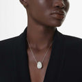 COLLAR SWAROVSKI SUBLIMA TALLA REDONDA, BLANCO, BAÑO DE RODIO